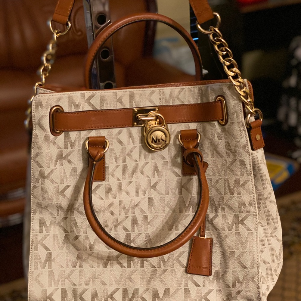 Authentic cream/tan MK BAG